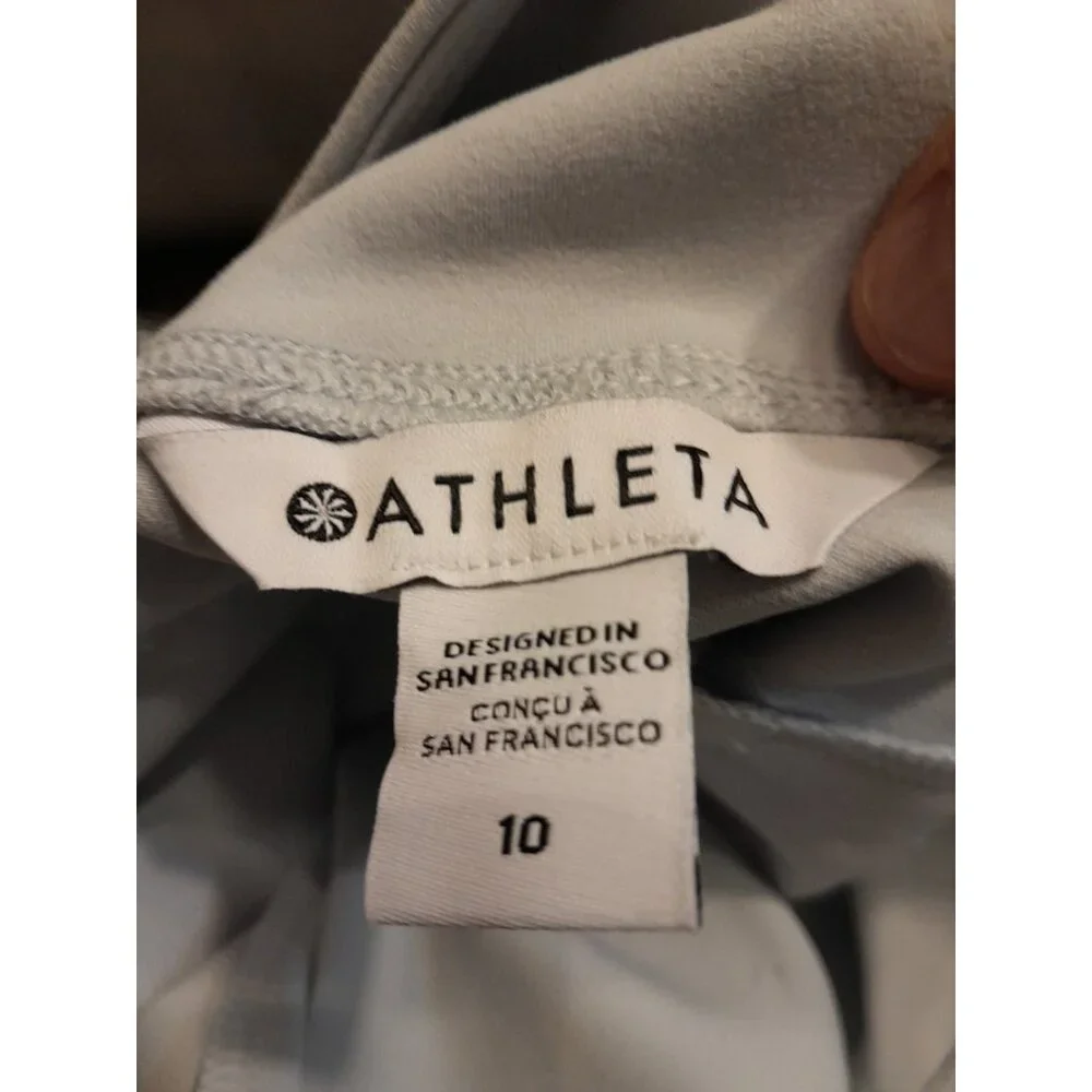 Athleta Endless Pant Size 10 Snowfall Blue Stretch High Rise Commute Pockets - Picture 10 of 11